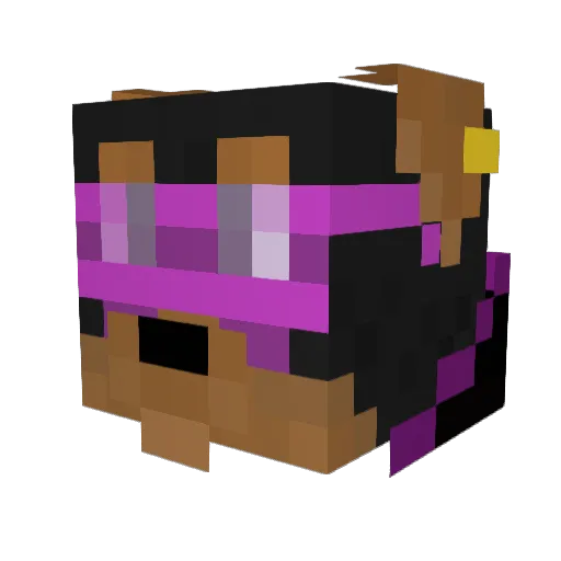 AceZeddex Minecraft avatar head, 3D render