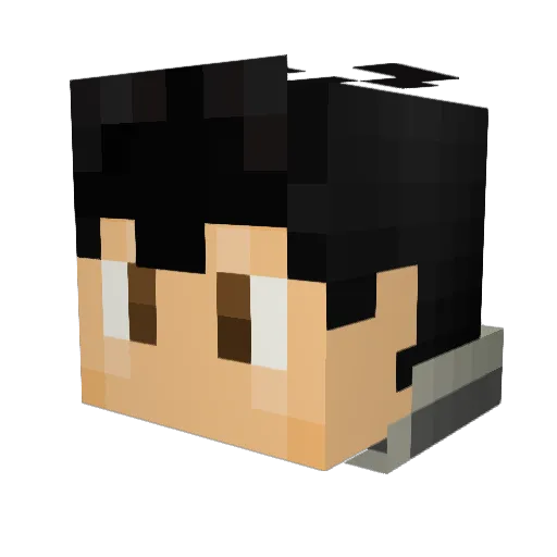 AceZskY Minecraft avatar head, 3D render