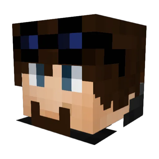 Ace_Amir Minecraft avatar head, 3D render