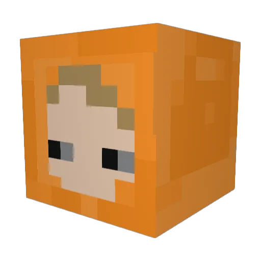 Ace_Crusader Minecraft avatar head, 3D render