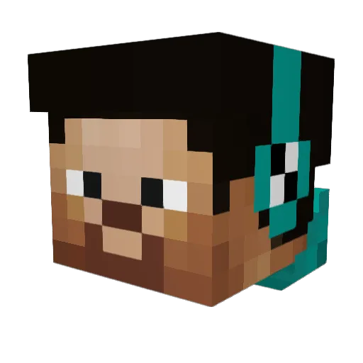 Ace_Dragon123 Minecraft avatar head, 3D render