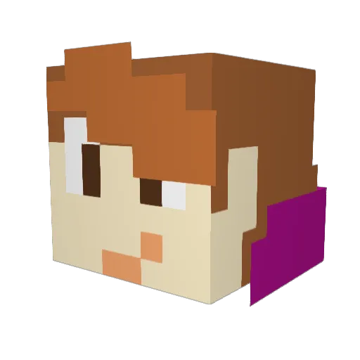 Ace_EF Minecraft avatar head, 3D render