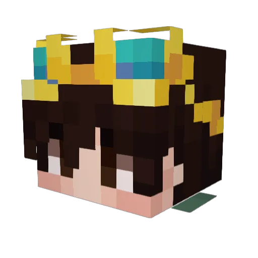 Ace_Haley Minecraft avatar head, 3D render