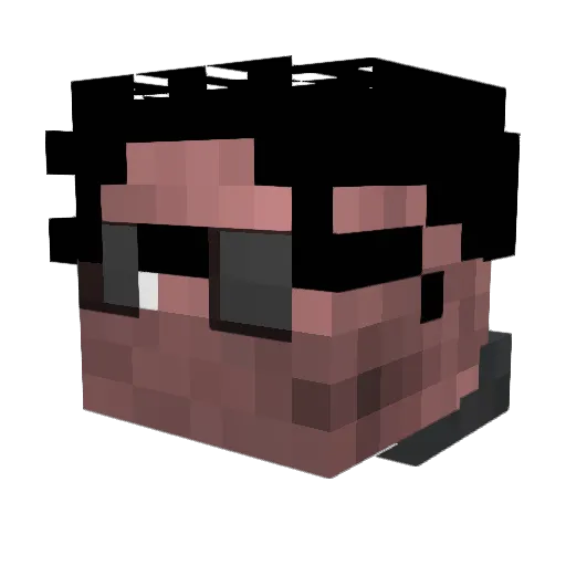 Ace_Hbv Minecraft avatar head, 3D render