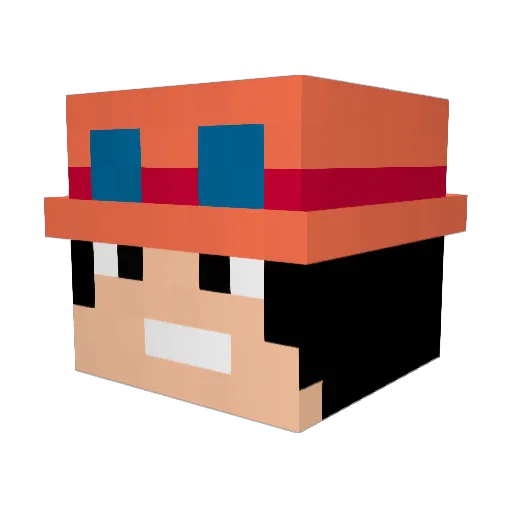 Ace_X_Parker Minecraft avatar head, 3D render