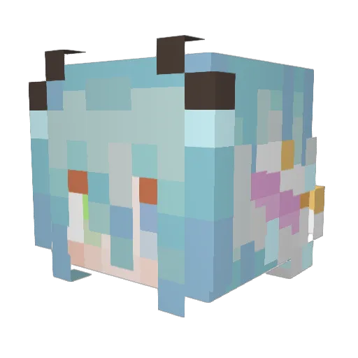 Ace___Ghost Minecraft avatar head, 3D render