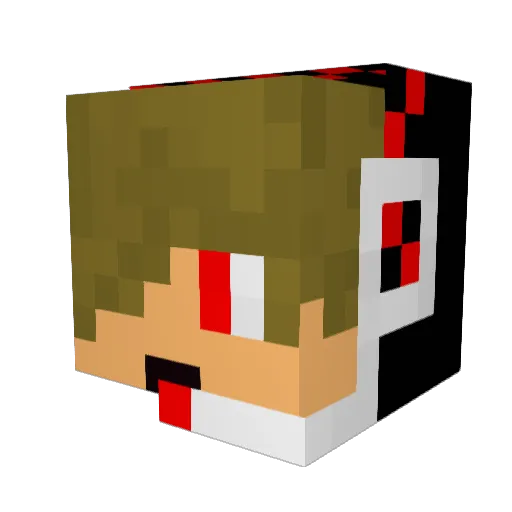 Ace_cool Minecraft avatar head, 3D render