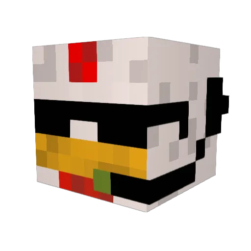 Ace_man3 Minecraft avatar head, 3D render