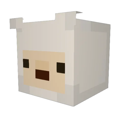 Ace_pop Minecraft avatar head, 3D render