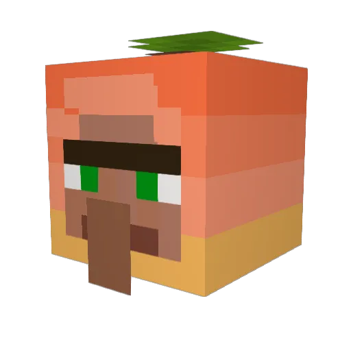 Acecore Minecraft avatar head, 3D render