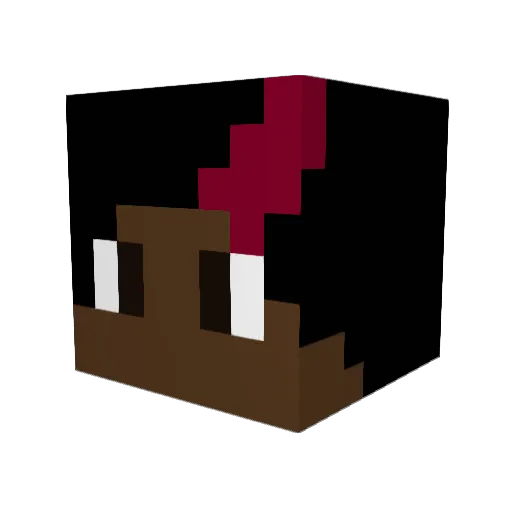 AcedMalevolence Minecraft avatar head, 3D render