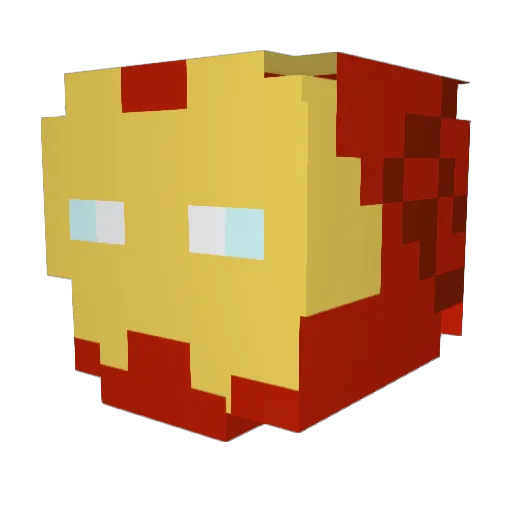 Acedove Minecraft avatar head, 3D render