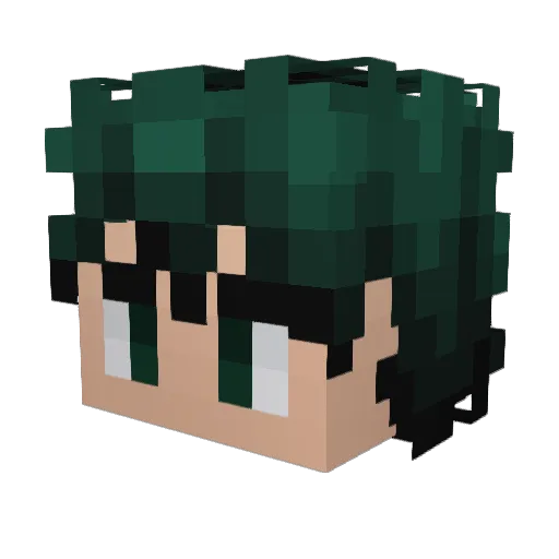 Acefire Minecraft avatar head, 3D render