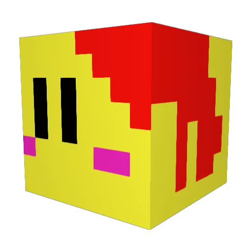 Acefwd Minecraft avatar head, 3D render