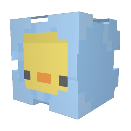 Aceiac Minecraft avatar head, 3D render