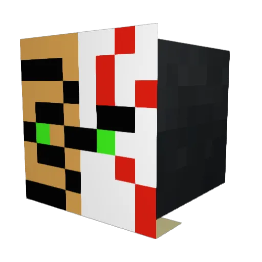 Acein_X Minecraft avatar head, 3D render
