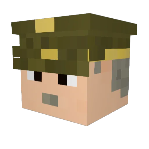 AceiteDe0liva Minecraft avatar head, 3D render