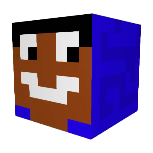 Acekid21 Minecraft avatar head, 3D render