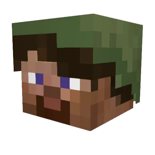 AcelRafale Minecraft avatar head, 3D render