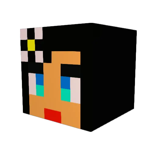 Acelyn Minecraft avatar head, 3D render