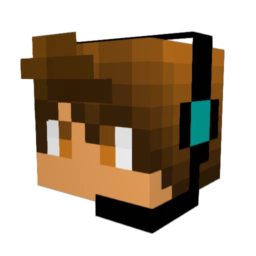 Acelypti Minecraft avatar head, 3D render
