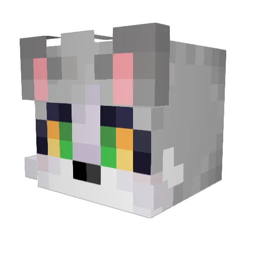Acenix Minecraft avatar head, 3D render