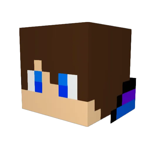 Acenth Minecraft avatar head, 3D render