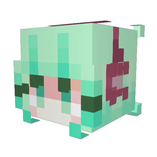 AceofJades39 Minecraft avatar head, 3D render