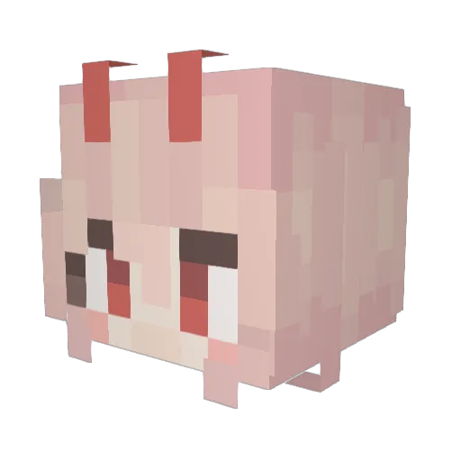 Acersalix Minecraft avatar head, 3D render