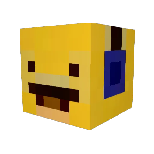Acesterz Minecraft avatar head, 3D render