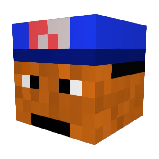 Acetherace23 Minecraft avatar head, 3D render