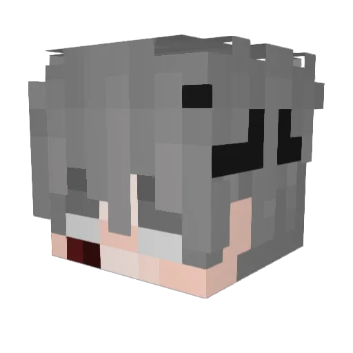Acetic Minecraft avatar head, 3D render