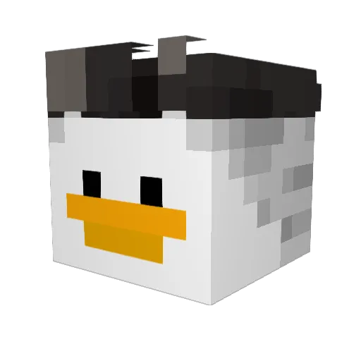 Acetonne Minecraft avatar head, 3D render