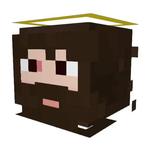 Acewinter Minecraft avatar head, 3D render