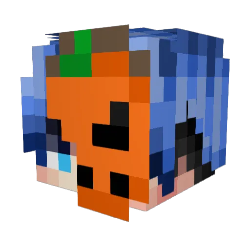 AceyZx Minecraft avatar head, 3D render