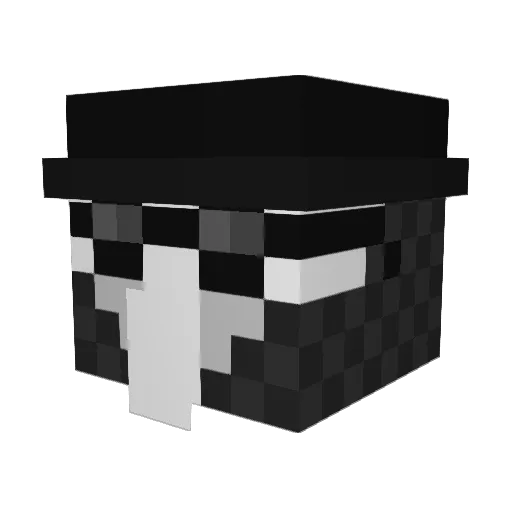 Aceybase Minecraft avatar head, 3D render