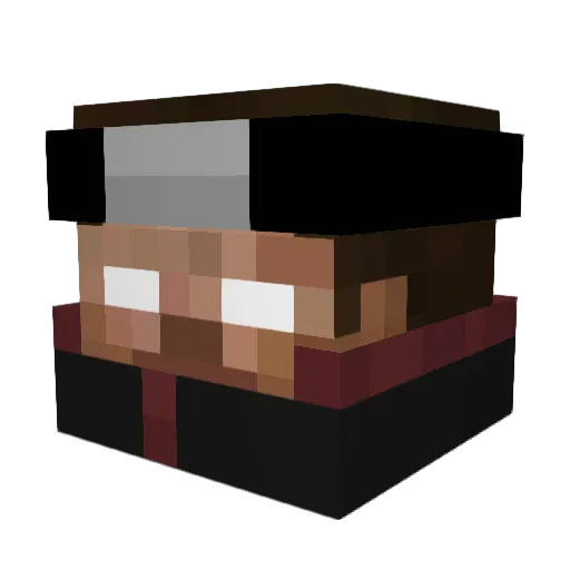 Aceyer Minecraft avatar head, 3D render