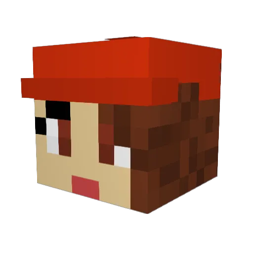 AceyzQ Minecraft avatar head, 3D render