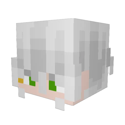 Aceza Minecraft avatar head, 3D render