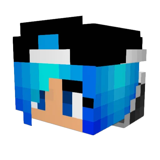 Acfrica Minecraft avatar head, 3D render