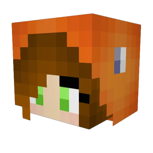 Achadia Minecraft avatar head, 3D render
