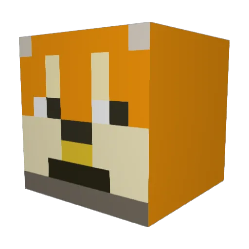 Achai328 Minecraft avatar head, 3D render