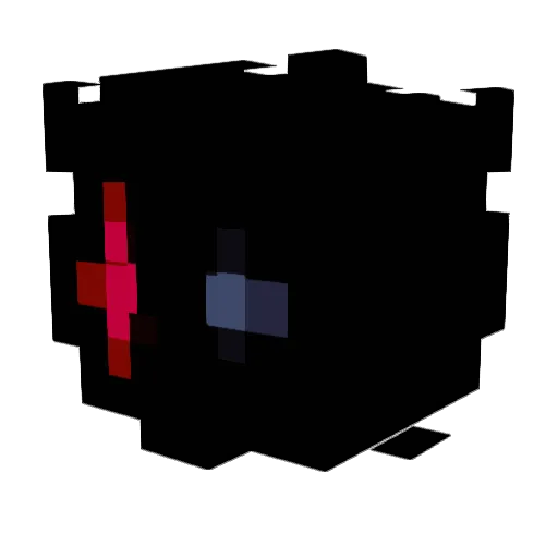 Achanie Minecraft avatar head, 3D render