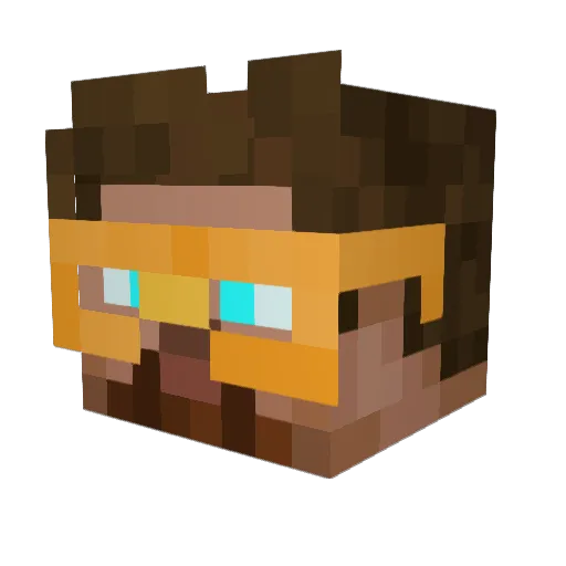 Acheko Minecraft avatar head, 3D render
