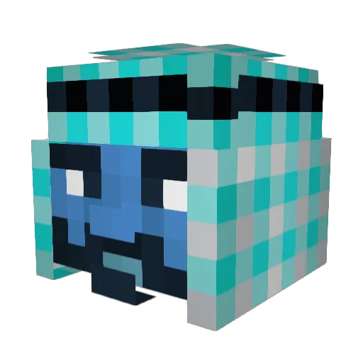 Achelois9 Minecraft avatar head, 3D render