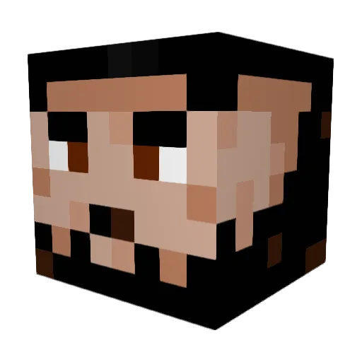 Acheology Minecraft avatar head, 3D render