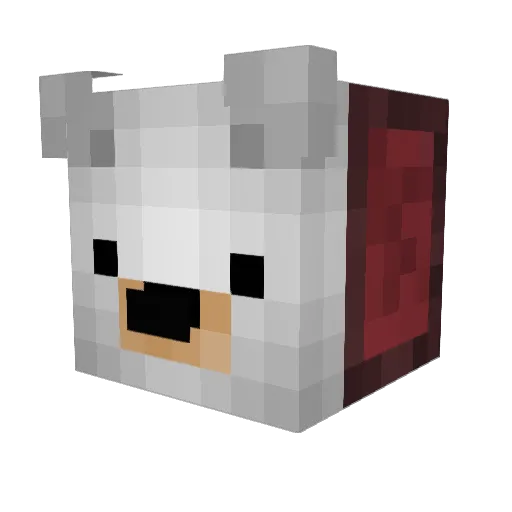 Achfiend Minecraft avatar head, 3D render