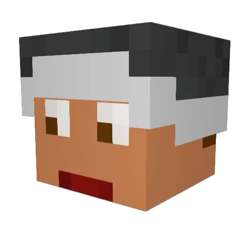 AchiTM Minecraft avatar head, 3D render