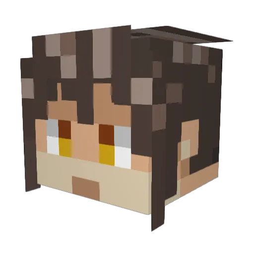 Achiel_1378 Minecraft avatar head, 3D render