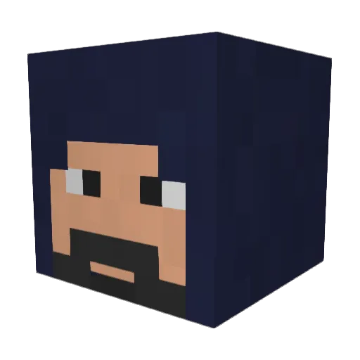 Achievability Minecraft avatar head, 3D render